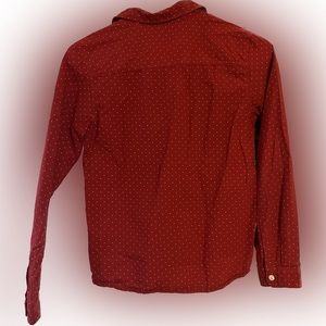 H & M red with white dots boys button up.